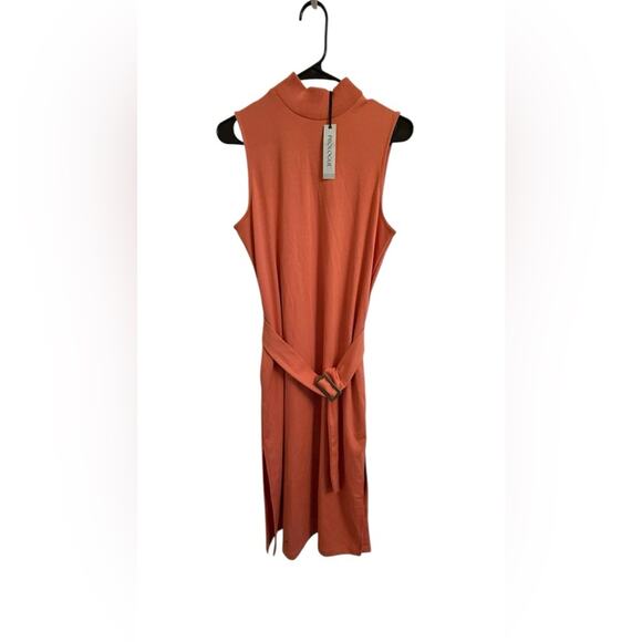 Prologue Dresses & Skirts - Prologue Calm Orange Sleeveless Mock-Neck Belted Dress with Pockets Size Small